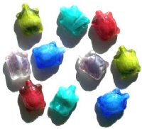 10 19mm Transparent Givre Turtle Bead Mix Pack